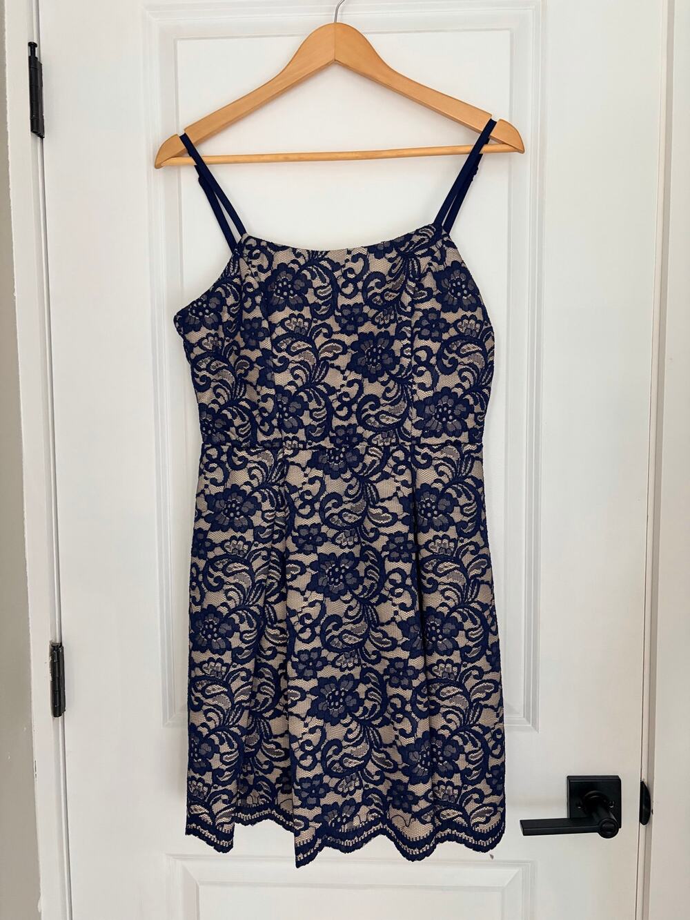 NWT Speechless Homecoming Party Dress Blue Lace Spaghetti Straps 9